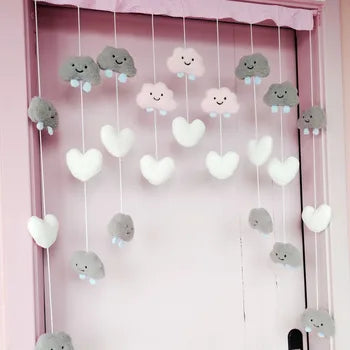 Cloud Style Tassel Short Curtain